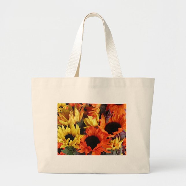 Classic Canvas Bag with Sunflowers (Front)