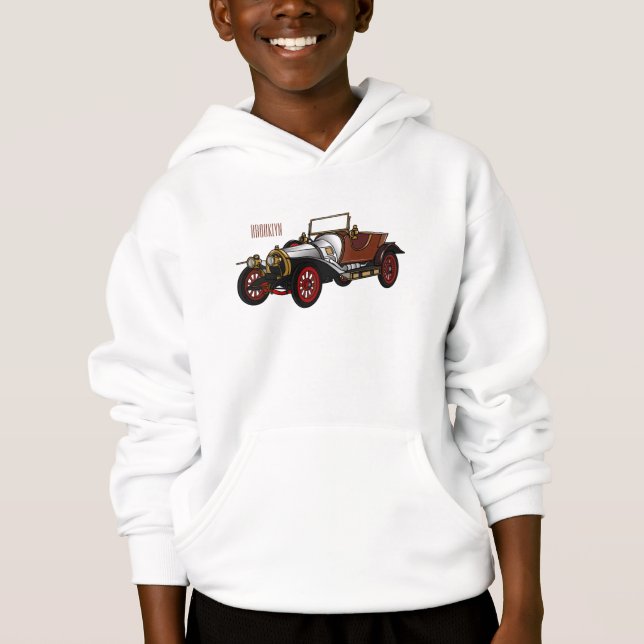 Classic car 1920 cartoon illustration (Front)