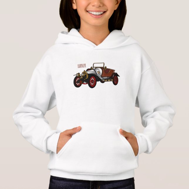 Classic car 1920 cartoon illustration (Front)