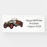 Classic car 1920 cartoon illustration