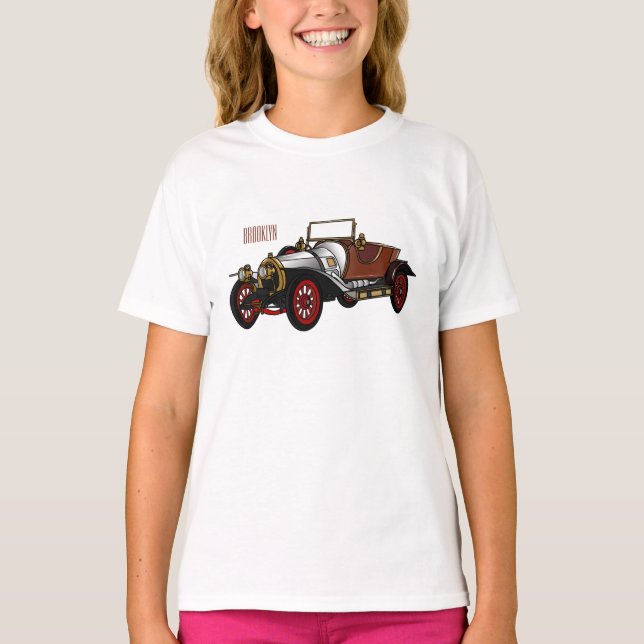 Classic car 1920 cartoon illustration T-Shirt (Front)
