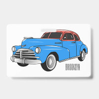 Classic car 1948 cartoon illustration