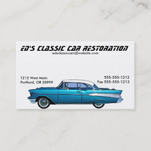 Classic Car 1957 Chevrolet BelAire business card