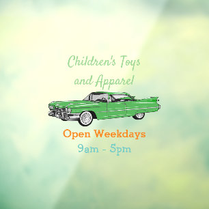 Classic car 1959 cartoon illustration