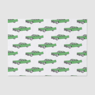 Classic car 1959 cartoon illustration tissue paper