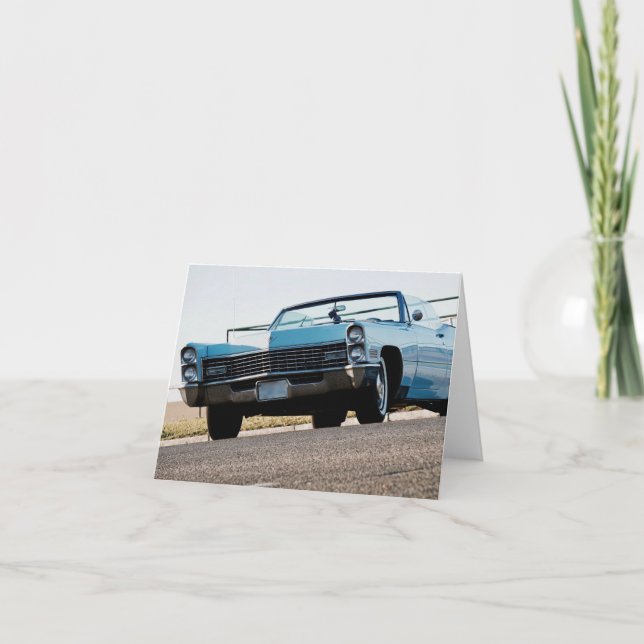 Classic car American convertible car notecard (Front)
