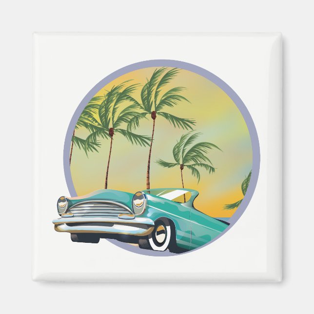Classic Car at dusk Magnet (Front)