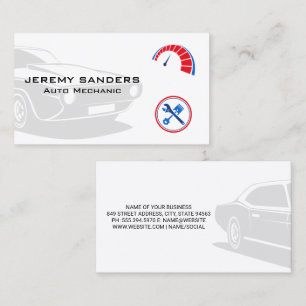 Classic Car Auto Mechanic Logo Business Card