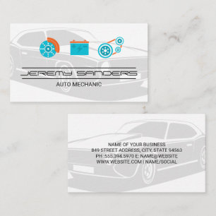 Classic Car   Auto Parts Business Card