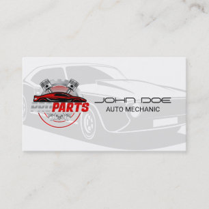 Classic Car Auto Parts Mechanic Business Card