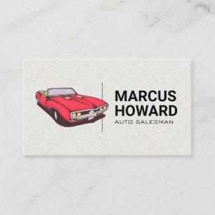 Classic Car Auto Salesman Business Card