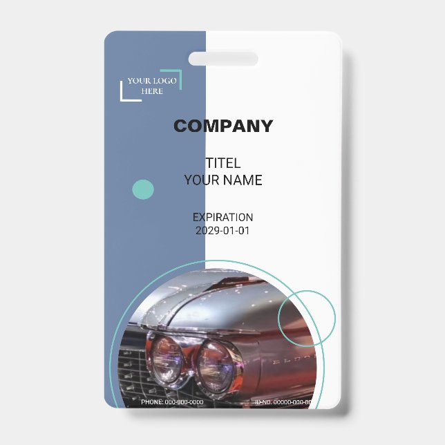 Classic Car Badge ID Badge (Front)
