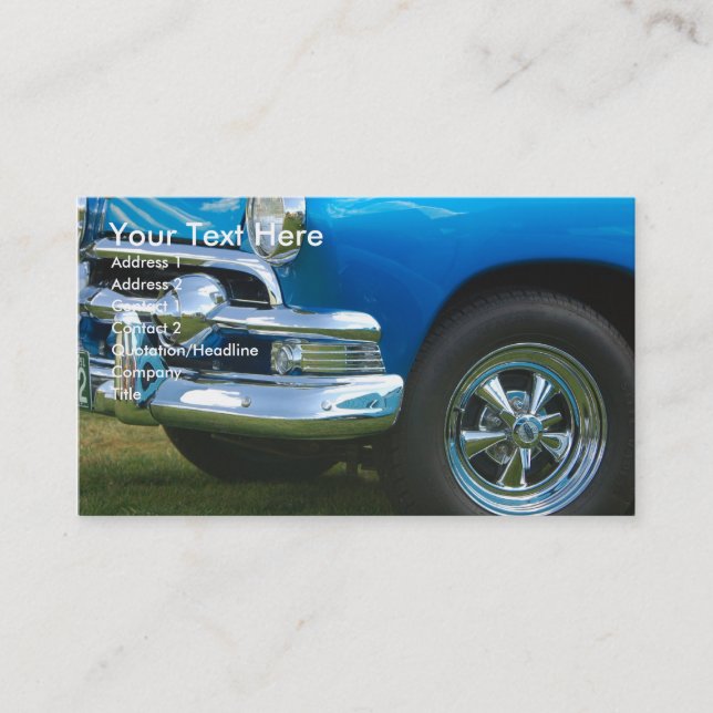 Classic Car Business Card (Front)
