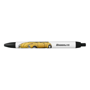 Classic car cartoon black ink pen