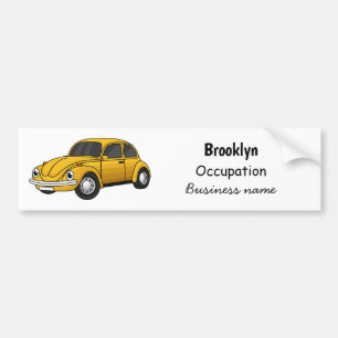 Classic car cartoon bumper sticker