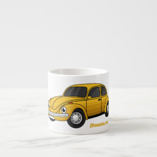 Classic car cartoon espresso cup