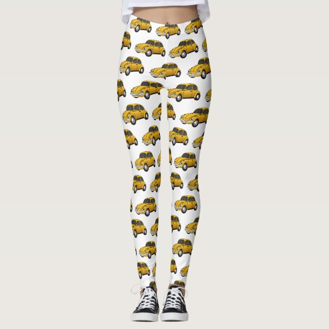 Classic car cartoon leggings (Front)