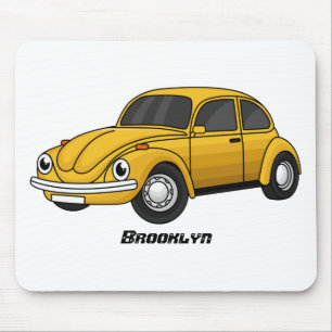 Classic car cartoon mouse pad