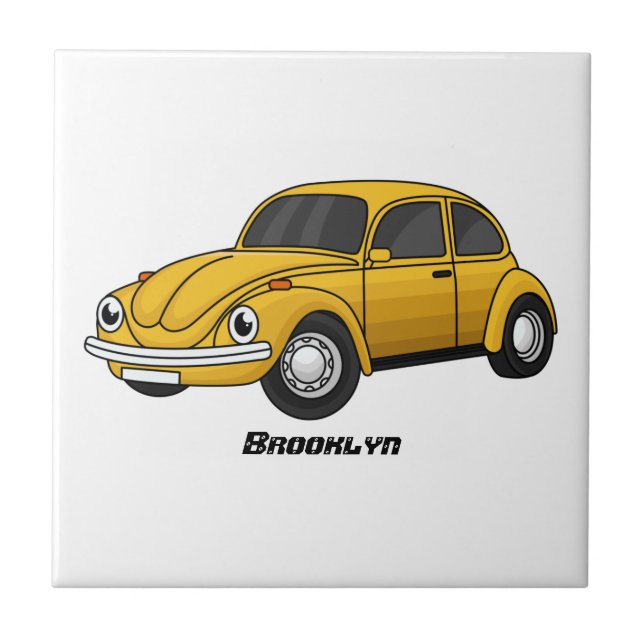 Classic car cartoon tile (Front)