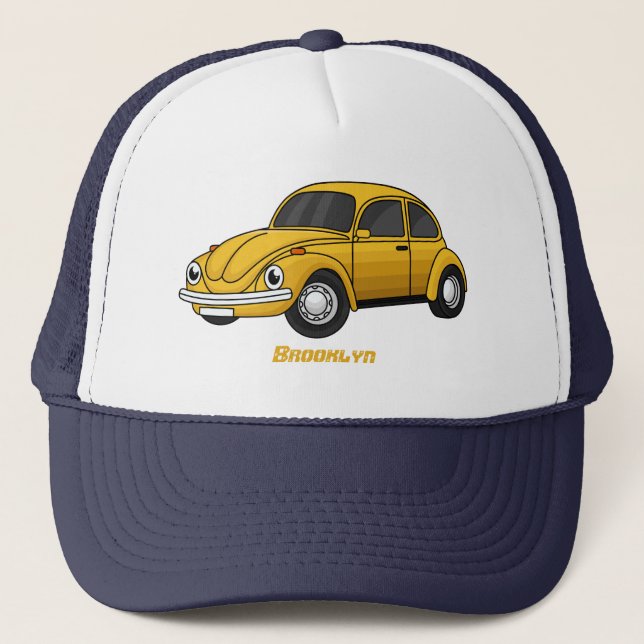 Classic car cartoon  trucker hat (Front)