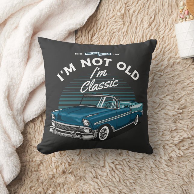 CLASSIC CAR CHEVY BEL AIR CONVERTIBLE 1956 CUSHION (Blanket)