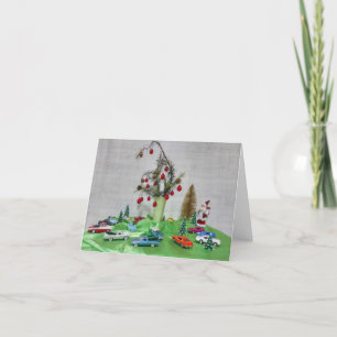 Classic Car Christmas Holiday Card