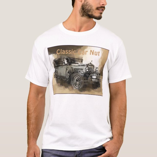 Classic Car, Classic Car Nut T-Shirt (Front)