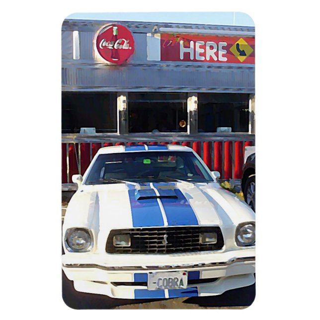 Classic Car Cruise Night at Diner Magnet (Vertical)