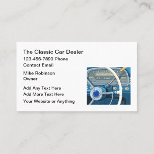 Classic Car Dealer Automobile Business Cards