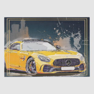 Classic Car Decoupage Tissue Paper