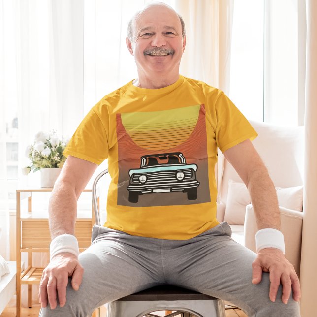 Classic Car Driving off into sunset personalize T-Shirt (Creator Uploaded)