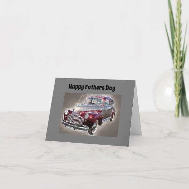 Classic car fathers day card (Front)
