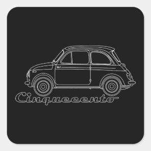 classic car Fiat Cinquecento The PUCH 500 Square Sticker