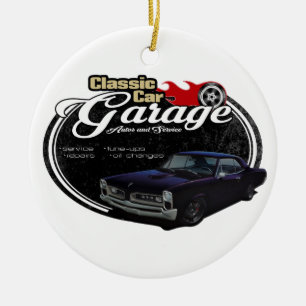 Classic Car Garage Custom GTO Ceramic Tree Decoration