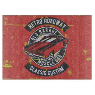 Classic Car Glass Cutting Board Cutting Boards