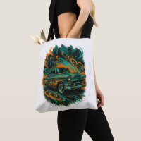 Classic Car Graffiti Tote Bag