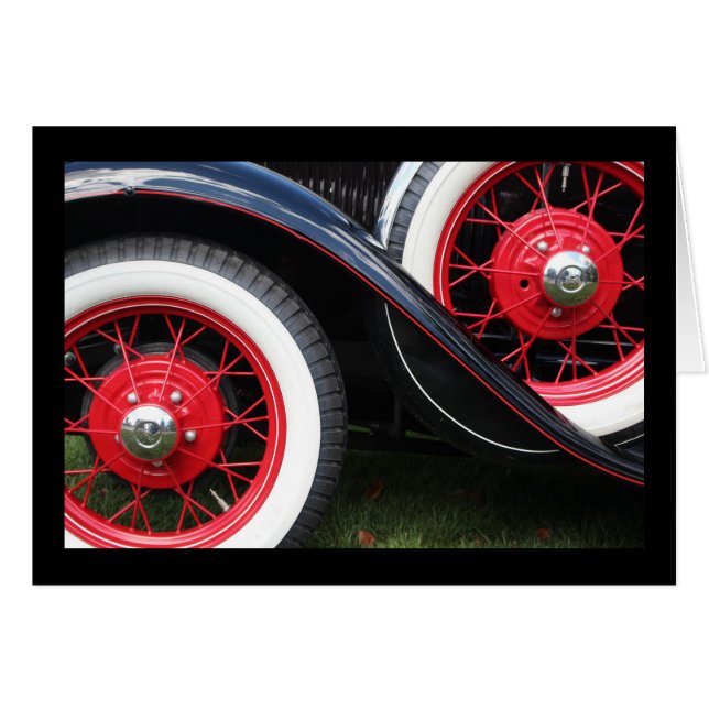 Classic Car Greeting Card (Front Horizontal)