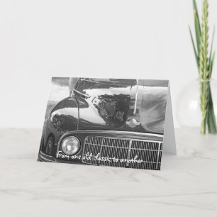 classic car greetings card
