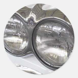 Classic car headlights classic round sticker