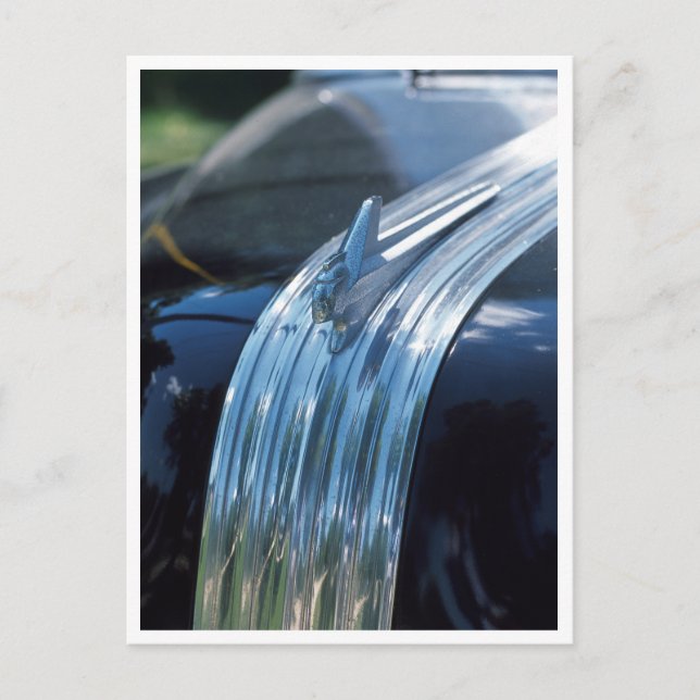 Classic Car Hood Ornament Postcard (Front)