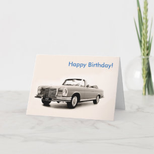 Classic car image for Birthday greeting card