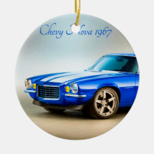 Classic Car image for Circle-Ornament Ceramic Tree Decoration