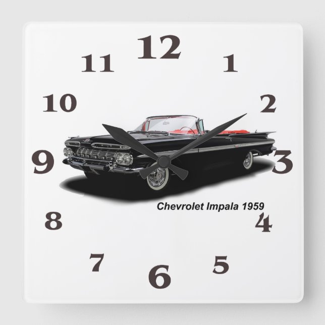Classic Car image for Square-Wall-Clock Square Wall Clock (Front)
