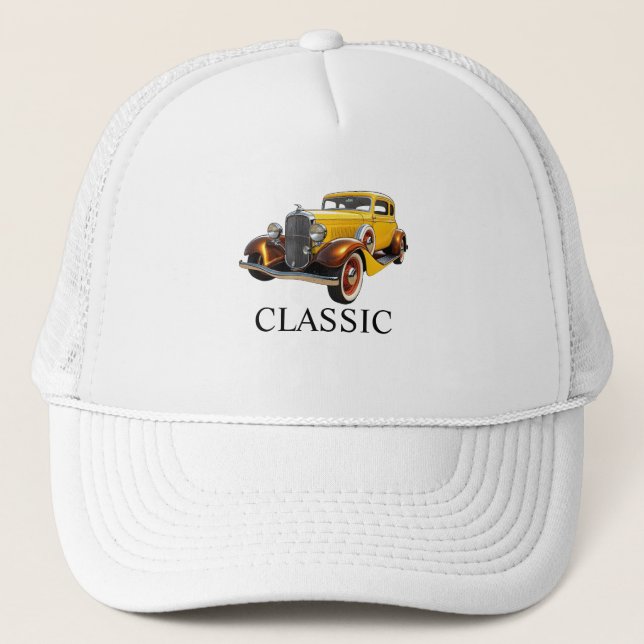 Classic Car Modern Cool Trucker Hat (Front)
