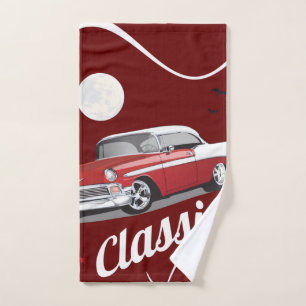 classic car &moon bath towel set