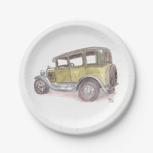 Classic Car Paper Plate (Front)
