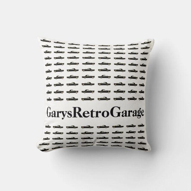 Classic Car Pattern #11 @ Garysretrogarage w/text Cushion (Front)