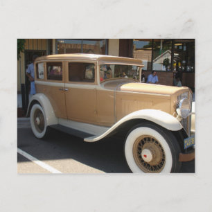 classic car postcard
