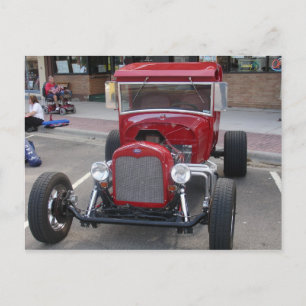classic car postcard