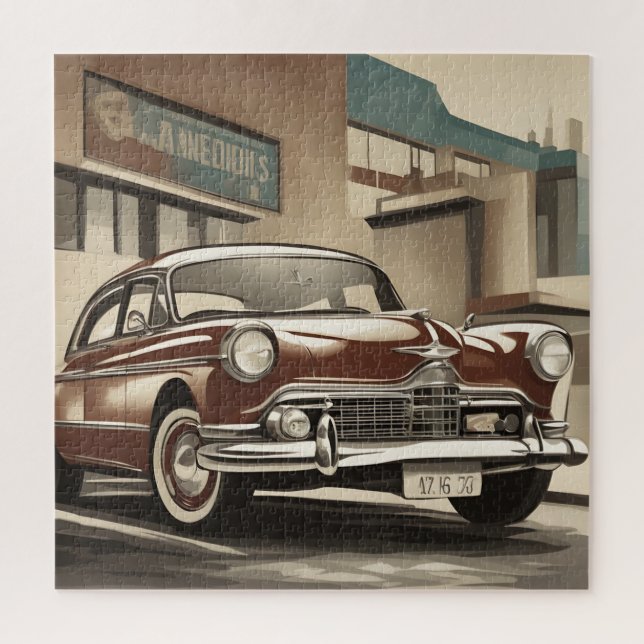 Classic car poster jigsaw puzzle (Vertical)